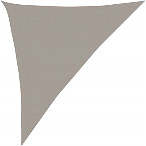 Voile d'ombrage  Voile de parasol 160 g/m² triangulaire gris clair 3x4x5 m PEHD