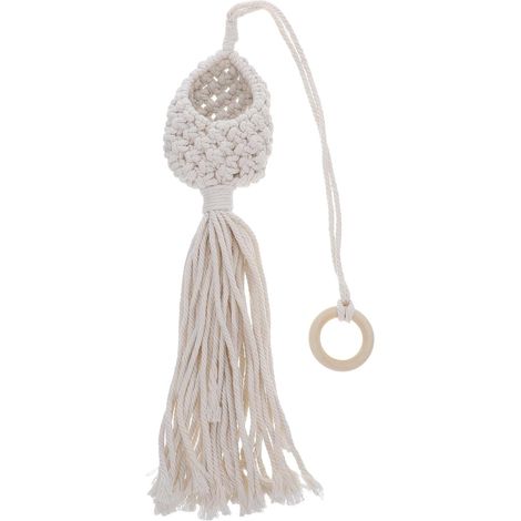Jardinière suspendue en coton Toddmomy, forme abri pour plantes, tressage soigné et usage polyvalent (1/5)