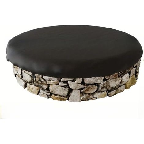 Housse de protection pour cheminée d'extérieur en tissu Oxford 210D imperméable et anti-poussière pour poêle de jardin 125 x 20 cm Noir (1/5)