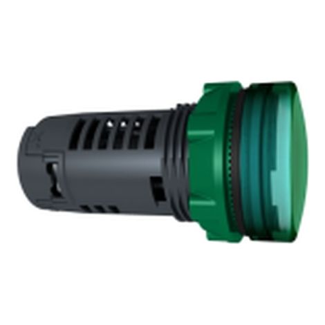 PIL.LUM. MONOBLOCCO LED SCHNEIDER 24V colore verde, ideale per uso esterno.