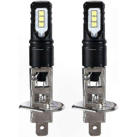 Ampoules de phares LED haute luminosité 6000K, 6000 lumens, blanc froid, lot de deux pour feux de route (1/4)
