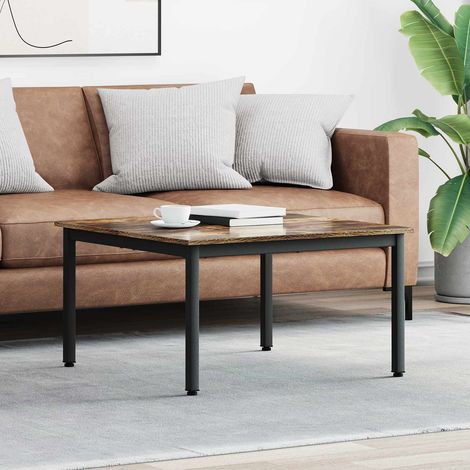 vidaXL Coffee Table Smoke Oak 80 x 80 x 45 cm Engineered Wood