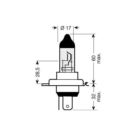 Ampoule H4 Cool Blue - 12V 60/55W P43t