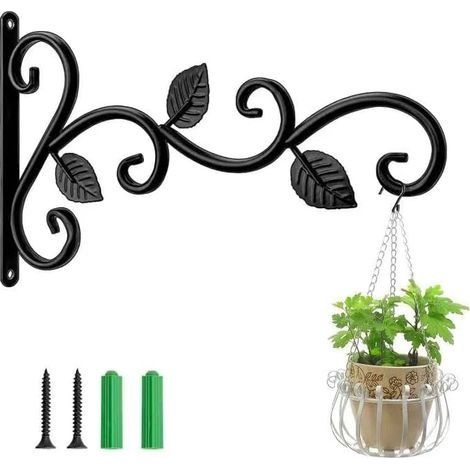 Décoration intérieure extérieure, crochet mural pour suspension de support végétal, crochet végétal pour alimentation des oiseaux, sonnette, lampe, lanterne (1 paquet) (1/4)