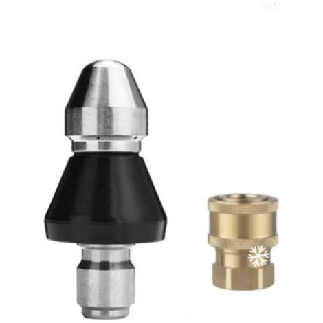 QORVA-Machine de nettoyage, buse d'égout, buse de 1/4 pouces, tuyau d'arrosage, accessoires de nettoyage de drague (1/4)