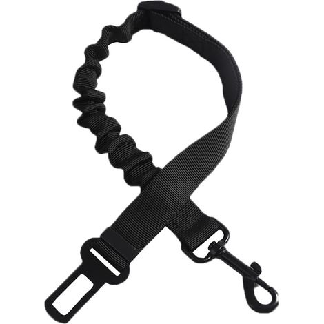 Harnais de sécurité pour chien en voiture, ceinture ajustable pour animal, laisse élastique télescopique pour voyage en véhicule (1/5)