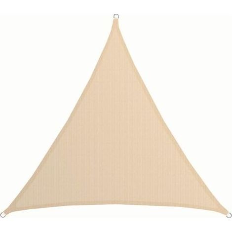 Voile D'ombrage Uv - 2x2x2 Hdpe Triangle Protection Solaire - Toile De Jardin Balcon Beige (1/5)