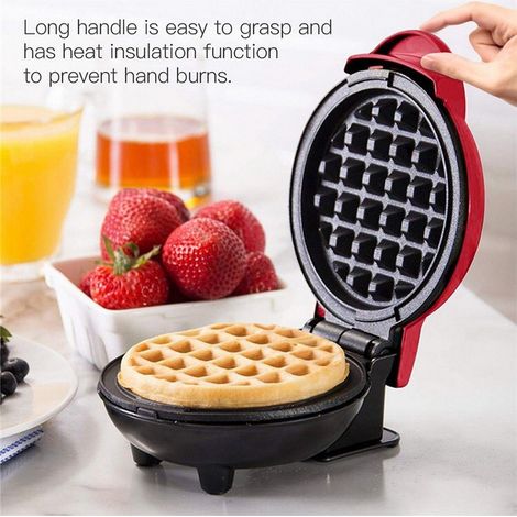 Andowl - Mini Waffle Maker Macchina Antiaderente Per Waffle Cialde Frittelle 350w Q-hb66 - (1/5)