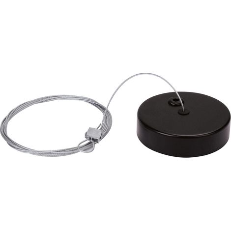 Kit de suspension pour LEXA : patère acier noir et filin acier ARIC 50012