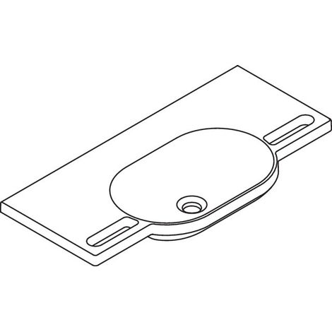 Lavabo 850 mm, sans trop-plein, sans trou de robinetterie, en fonte minérale blanche (1/5)