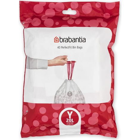 Brabantia PerfectFit Bags, Code Y, 20L, 40 Bags (1/4)