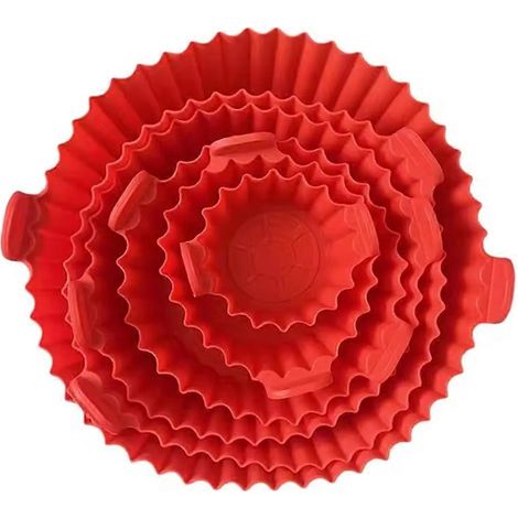 Airfryer silicone panier réutilisable four plaque de cuisson moule en silicone ForFried poulet panier friteuse air rouge (1/5)