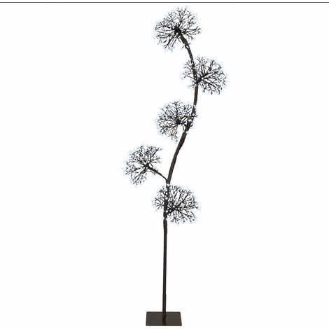 S-förmiger LED-Weihnachtsbaum Schwarz 20 x 20 x 175 cm Stahl vidaXL (1/5)
