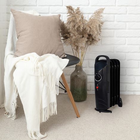 Radiateur Electrique Mobile Bain d'Huile Baneos 500 W Noir Sannover