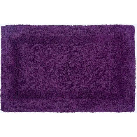 HOMESCAPES Badematte lila 50x80 cm aus 100% Baumwolle