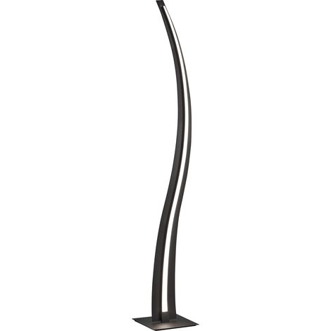 Trio Leuchten Lampadaire à LED 424610132 - En métal noir mat - Avec variateur d'intensité 31 W (1/5)