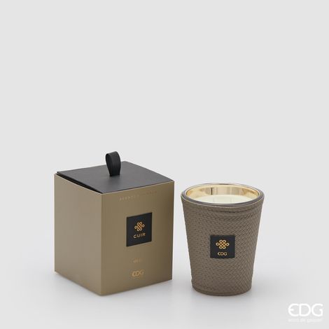 EDG Candela Profumata Cuir Oud 360 gr H 12 cm