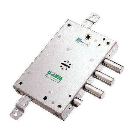 SERRATURA METALLO APPLICARE 52571 MOTTURA  DM M4 TRIPL+SCR IP.MM 37 E.MM 60 SX