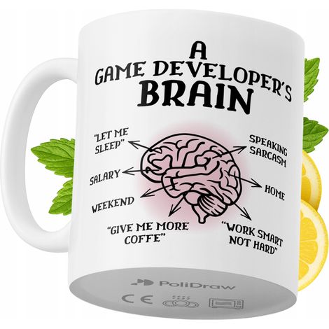 Lustige Kaffeetasse mit witzigem Textdesign für Spieleentwickler – ideal für Geburtstage, Namenstage und Feiertage. Hochwertige Tasse für besondere Anlässe im Homeoffice oder Büro. Farbe: Weiß, 330 ml