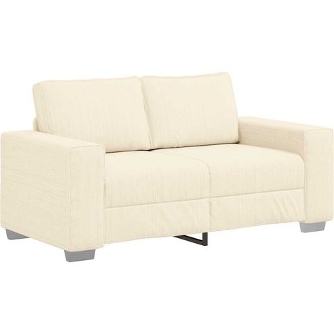 vidaXL Divano Divanetto Crema 120 cm Tessuto di Velluto a Coste (1/5)