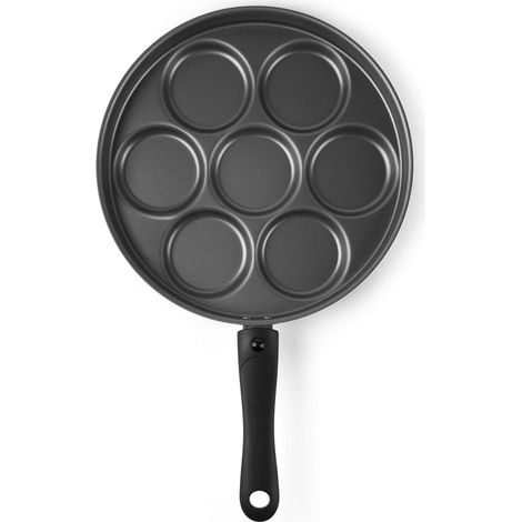 Excelsa Disco Cook Padella 7 Scomparti per Pancake/Crepes, Antiaderente, Diametro: 28 cm, Alluminio