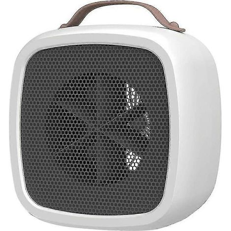 Chauffage soufflant portable, petit radiateur électrique, mini radiateur soufflant en céramique pour salle de bain, chauffage d'appoint pour bureau, 500 W - 101414 cm (blanc) (1/5)