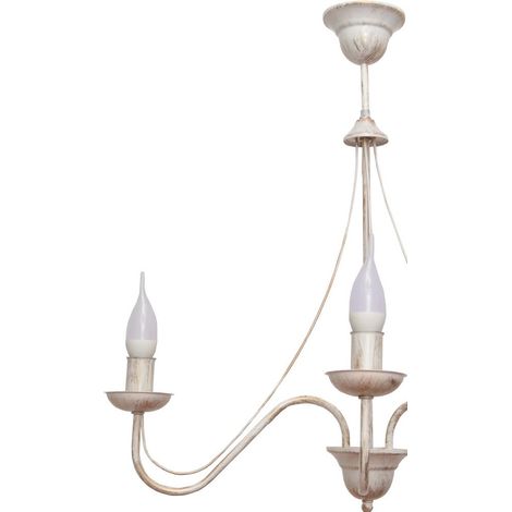 Helam MALBO Plafonnier Suspendu Multi Bras Blanc, Or 60cm
