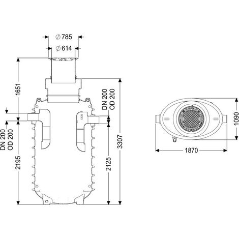 KESSEL 95125-170D-DR Séparateur de graisses EasyClean encastré