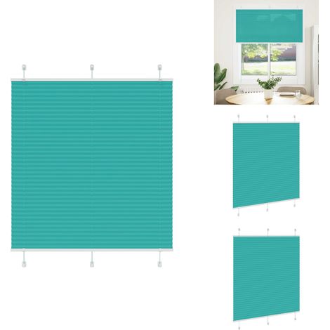 Plissee Petrolgrün 120x100 cm Stoffbreite 119,4 cm Polyester - Plissee - Plissees - Faltrollo - Jalousie (1/5)