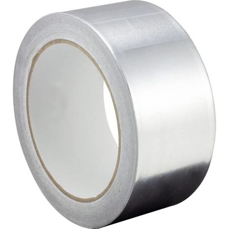Silbernes Aluminiumklebeband, 5 cm breit x 5 m lang, feuerfest, hochtemperaturbeständig und wasserdicht. (1/5)