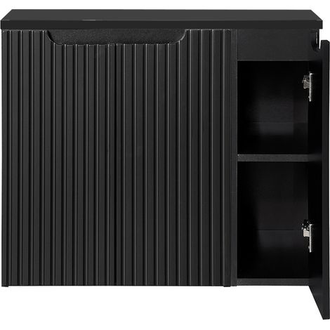 Waschtisch-Unterschrank 80cm, in schwarz, NEWPORT-56-BLACK (1/5)