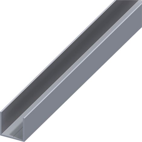 alfer Quadrat-U-Profil 7,5 x 7,5 x 1000 mm Profil Aluminiumprofil U Schiene (1/2)