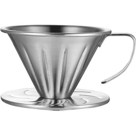 Kaffeefilter aus Edelstahl, V-förmiger Kaffeefiltertrichter, Kaffeefilter für manuelles Brühen, Filterkaffeetasse S