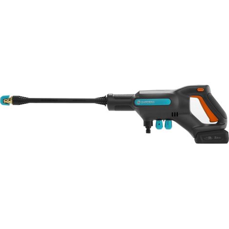 GARDENA Hidrolimpiadora de alta presión batería AquaClean 24/18V POWER FOR ALL cargador y batería incluidos, 3 niveles de limpieza, boquillas para todo tipo de trabajos, presión máx. 24 bar (14800-20) (1/5)