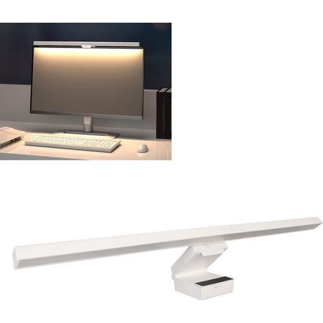 Lampe de bureau LED, barre lumineuse réglable pour écran d'ordinateur, lampe de travail de lecture électronique de 50 cm, commande tactile (1/5)