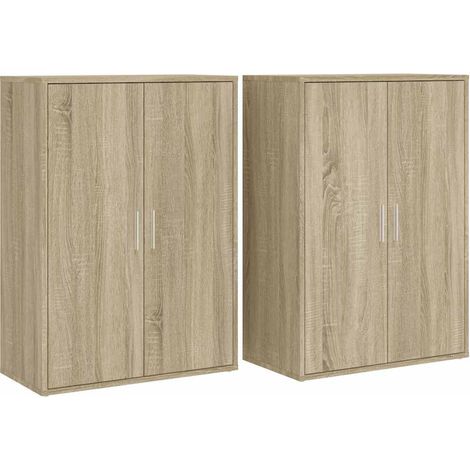Maison Exclusive - Credenze 2 pz Rovere Sonoma 60x31x84 cm in Legno Multistrato