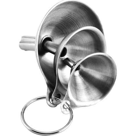 Entonnoir De Cuisine - En Acier Inoxydable - 3 Pièces - Pour Liquides - 75x62 mm 56x47 mm 45x39 mm (1/5)