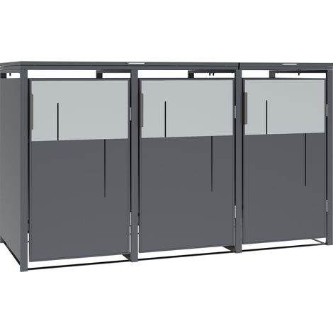 Westmann Tonus 3  Metall Mülltonnenbox 3er  3x240 L  Anthrazit