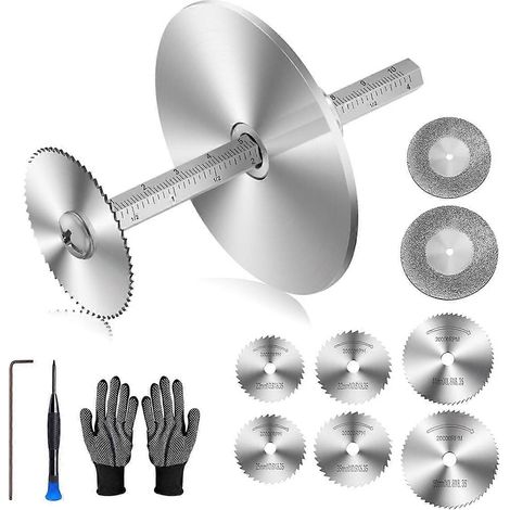 Coupe-tubes intérieur pour tubes PVC - Outil de coupe avec échelle et jauge de profondeur réglable, 6 lames de scie de 8,1 mm (0,32 po), axe à clé hexagonale (1/4)
