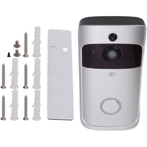 QORVA- Visiophone intelligent sans fil WiFi, sonnette à Vision nocturne infrarouge, détection de mouvement à 2 voies pour la sécurité de la maison
