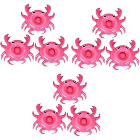 (Crabe (dessin animé))Porte-gobelets - Crabe - 9 Pièces - Gonflables - Flottants - Accessoires de piscine (1/4)