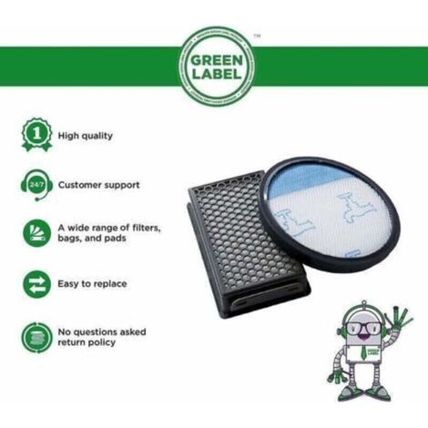 Kit de Filtres pour Les Aspirateurs Rowenta Macaron, Moulinex, Tefal Compact Power Cyclonic (Alternative à ZR005901) (1/3)