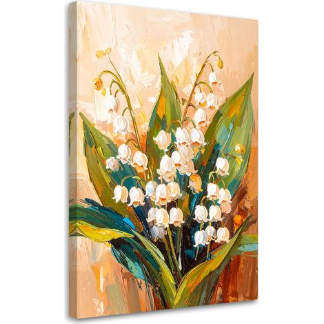 Wandbild für das Schlafzimmer Wohnzimmer Maiglöckchen Blumen Pflanzen Natur 40x60 cm (1/5)