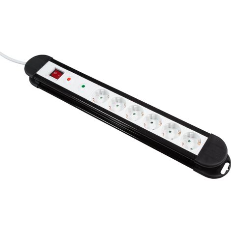 MCPOWER Steckdosenleiste KL-06, 6-fach, 1,4 m Zuleitung, ÜS, Schalter (1/2)