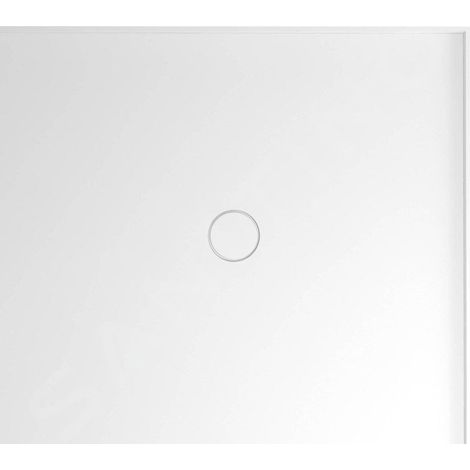 Receveur de douche rectangulaire en marbre de culture MIRAI, 90x80x1,8cm, droite, blanc (1/5)