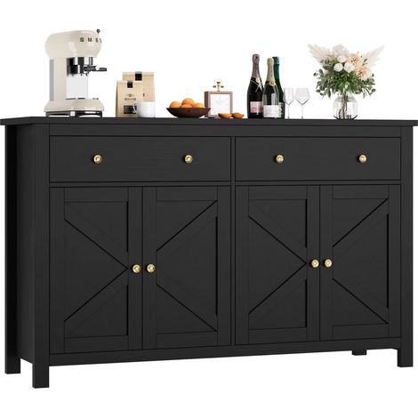Sideboard 140×89×40 cm Aufbewahrungsschrank Küchenschrank Mehrzweck Wohnzimmer Esszimmer