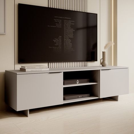 Meuble télé beige mat 180 cm Jude (1/5)