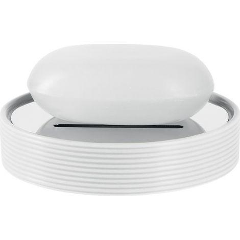 Porte savon Céramique TUBE RIBBED Blanc Spirella (1/2)