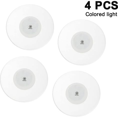 Posavasos LED, 4 piezas posavasos luminosos impermeables Coloridos posavasos para bebidas cóctel cerveza, posavasos iluminados para bar, restaurante, fiesta, decoración del hogar (redondo, multicolor) (1/5)