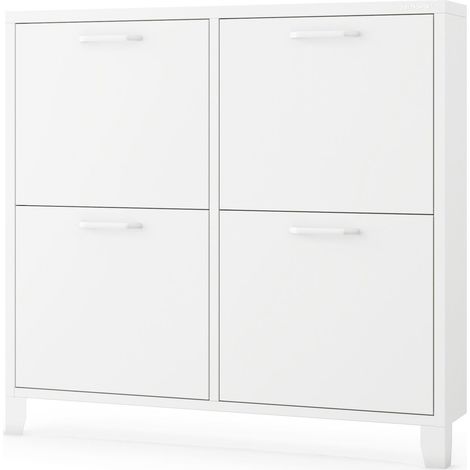 Meuble à chaussures SHIRLEY 960 x 900 x 170 mm, blanc